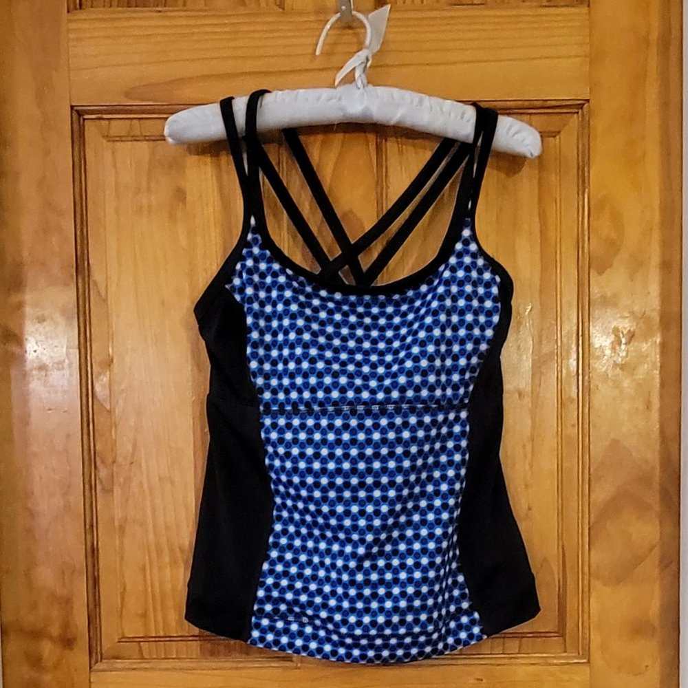 Land's End X-back Tankini Top Swimsuit size 12